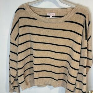 Pink Lily soft striped sweater- never been worn